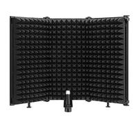 Moukey Microphone Isolation Shield, Professional Isolation Foldable 3 Pages High Density Absorbing Sound Proofing Foam for Blue Yeti Condenser Mic Recording Equipment 45X32.5X3CM