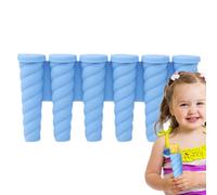 Mould - 6-Cavity Silicone Pop Stick Molds | Silicone Ice Lolly Mould | Ice Pop Molds Homemade Ice Pop Maker | Non-Stick Ice Cream Moulds | Handmade Ice Lolly Making Aid for Jelly Jam