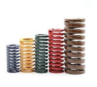 Mould Die Spring Spiral Stamping Compression Outer Diameter 27mm 30mm Inner Diameter 13.5mm 15mm Length 25-300mm 1pcs(L125mm,BROWN_OD 30MM X ID15MM)