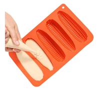 Mould for breakfast eggs, heat-resistant silicone baking tray, corn on the cob, bread baking mould, for baking, picnic, camping, kitchen, party, restaurant, barbecue, home and family