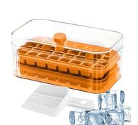 Mould for Freezer - Double Layer 64 Compartments Easy Release Maker Pressed Ice Cubes, Container Mould Freezer, For Whisky, Cocktail, Coffee, Wine, Party Home