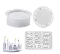 Mould for Tea Light Candle Holder, Hollow House Design, Concrete Casting Mould for Candle Holders and Resin, for DIY Lovers, Home, Farmhouse Decoration and Craft Projects with Resin Plaster