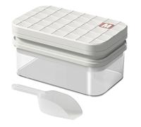 Mould - Ice Block Mould 56 Compartments for Freezer with Scoop - Large Capacity for Preparing Ice Cubes for Tequila Vodka Whiskey and Beverages