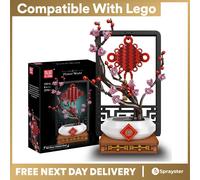 Mould King 10014 Chinese Knot Potted Plum Blossom Flower Building 1078pc