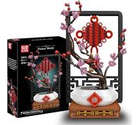 Mould King 10014 Chinese Knot Potted Plum Blossom Flower Building Set 1078 PCS