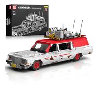 Mould King 10071 Ghost Car ECTO-1 Building Blocks Kit for Adults, Race Vehicle Building for Collectible Ghostbusters Car Model Fans, Creative Classic Car for Ghost Bus Movie Fans (2468+ PCS)