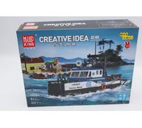 Mould King 10084 Police Boat Building Bricks Set 413 Pcs NEW ORIGINAL BOX