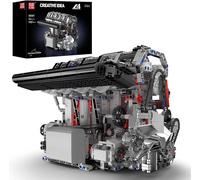 Mould King 10087 L4 Engine Cylinder Block Set, 1787 Pieces MOC Technology Build