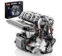 Mould King 10087 Technik L4 Engine Building Blocks Clamping Blocks Engine Kit Engine Kit Toy with Sound Gifts for Adults (1787 Pieces)