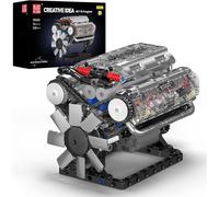 Mould King 10088 Technik V8 Engine Building Blocks Engine Model Clamping Blocks