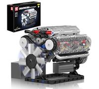 Mould King 10088 Technik V8 Engine Construction Kit, Petrol Building Blocks, Petrol Engine Model Kit, Clamping Blocks with Sound Engine, Motor Kit, Gifts for Adults (535 Pieces)