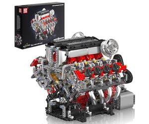 Mould King 10130 Build Your Own V8 Engine Building Toy V8 Engine Model Building Kit with Sounds Motor Model Kits for Adults to Build(2718 PCS)