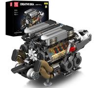 Mould King 10131 W16 Engine Building Blocks Sets, V8 Engine Model kit that Run,