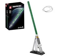 Mould King 10140 MOC Lightsaber Building Block Set Classic Green Blade with Light Effect Noble Stand Stand Creative Cosplay Anime Technology Clamp Blocks Kit(1126+ Parts)