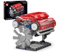 Mould King 10155 V8 Engine Building Kit - Build Age 8+ Your Own V8 Engine Toy, 8-Cylinder Petrol Car Engine Replica Model Building Kit for Kids/Teens (552 Pcs)