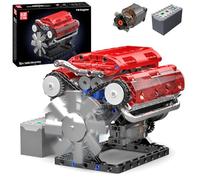 Mould King 10155 V8 Engine Building Kit - Build Your Own V8 Engine Toy, 8-Cylinder Petrol Car Engine Replica Model Building Kit for Kids/Teens (552 Pcs)