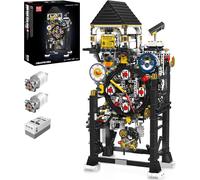 Mould King 10159 Geared Clock Model Building Bricks Kit That Runs 3181pcs
