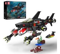 Mould King 10183 Large Shark Building Set - 1031 PCS Movable Ocean Animal Model, Realistic Shark Construction Toys for Adults and Teens Who Love Animal