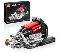 Mould King 10188 Technik Motor Kit STR13 Car Engine Building Blocks Engine Clamping Blocks Electric Drive with Manual Transmission Collectibles Gifts for Adults (980 Pieces)