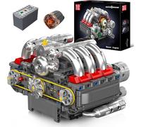 Mould King 10193 Boxer Engine Model Building Bricks Kit That Runs 609pcs