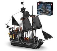 Mould King 10195 Pirate Ship Building Block Model, 932 Pieces Ship Toy Building Blocks Set, Modern Sailboat Models as Gifts/Collectibles