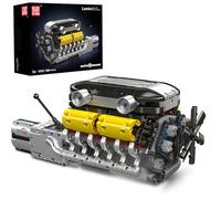 Mould King 10202 Supercar V12 Engine Building Blocks Toy, Car Engine Clamping Blocks Construction Kit Gift for Boys Girls 8+ (1260+ Pieces)
