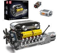 Mould King 10202 V12 Engine Model 12 Cylinder Building Bricks That Runs 1260pcs
