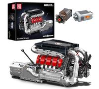 Mould King 10203 V8 Engine Building Blocks Sets - Build Your Own V8 Engine with Gearbox for Adults, Car Engine Building Engineering Toys for Kids/Adults Collections(1169+ Pieces)