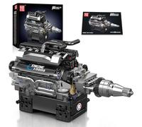 Mould King 10205 Technik V12 Engine Building Blocks Kit - Build Your Own V12 Car Engine Model, Mechanical Engineering Building Set for Teens & Adults (733+ Pieces)