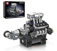 Mould King 10206 Technik Supercar V8 Engine Building Blocks Toy Kits, Car Engine Building Engineering Sets for Kids/Adults Collections(737+ Pieces)