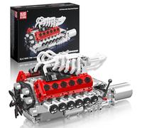 Mould King 10210 Technik V12 Engine Construction Kit, Petrol Building Blocks, Natural Aspiration Engine, Clamping Blocks, Engine Simulation Engine Model Kit for Adults (1366 Pieces)