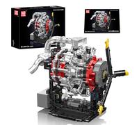 Mould King 10211 Radial Aircraft Engine Model Kit 1147+ Pieces Building Set with Motorized Function,STEM Toy Gift for Adults