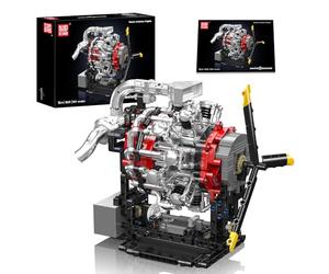 Mould King 10211 Radial Aircraft Engine Model Kit 1147+ Pieces Building Set with Motorized Function,STEM Toy Gift for Adults