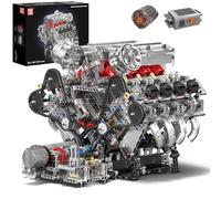 Mould King 10219 V8 Engine Model Kit - Build Your Own Supercar Model Engine, 8-Cylinder Engine Building Kits, DIY STEM Project for Kids/Teens Hobby Building Blocks Kit for Adults