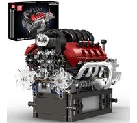 Mould King 10227 V8 Engine Building Kit, 787 PCS Motorized STEM Model with Battery Box, Educational Engineering Toy Gift for Teens & Adults