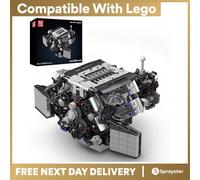 Mould King 10230 A8 W12 Sports Car Engine Electric Building Blocks Model 871pcs