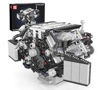 Mould King 10230 Technik Engine Building Blocks Model, Engine Model Kit Clamping Blocks for Adults, MOC Petrol Engine as Toy/Gift/Collectibles (871 Pieces)