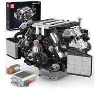 Mould King 10230 W12 Engine Building Block Set, MOC Mini Transmission Engine Model Toy for Adults 14+ Kids, V8 Engine Series for Display Collection(871 PCS)