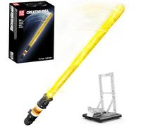 Mould King 10238 Lightsaber Building Blocks Kit, Light Saber with Stand, Rechargeable LED Light Sword Clamping Set, Movie Cosplay Toys for Teens14+/Adult - 1169+ PCS