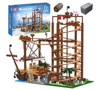 Mould King 11013 Technology Roller Coaster Building Kit, Large Double Helix Coaster with Motors, Building Block Set, Technical Loop Model, Clamp Block Collecting Toys (2174 PCS)