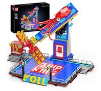 Mould King 11015 Octopus Spin Ride Building Blocks Kit, 1668+ PCS MOC Creative Electric Amusement Park Equipment Model Building Blocks Toys for Kids 14+