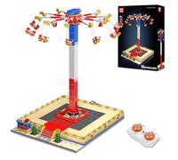 Mould King 11016 Amusement Park Series Building Blocks Model, 1581 Pieces Flying Swing Ride Block Toy Set as Gifts/Collectibles, Remote Control Models Kit with Swing Function, suitable for ages 14+