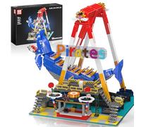 Mould King 11017 Pirate Ship Building Blocks Toy, 1922 Pieces Amusement Park Building Block Set with Motor, MOC Playground Model for Teenagers and Adults from 14 Years