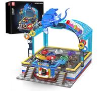 Mould King 11018 Bumper Boats Building Set, STEM-Themed Creative Model Kit with Motor, Fairground Display Build