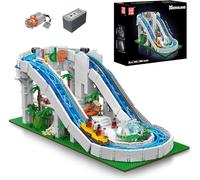 Mould King 11021 Water Slide Water Park Model Building Blocks Kit, 2088+ PCS MOC Creative Electric Amusement Park Slide Building Blocks Toys for Kids 14+/Adults
