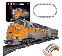 Mould King 12018 Train Building Blocks Sets, Remote/App Control EMD F7 Internal Combustion Locomotive Kits, Scale Model with Tracks for Adults kiD Teen(1541 PCS)