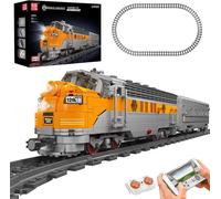 Mould King 12018S Steam Locomotive Train Building Block Model Headlights 1751pcs