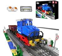 Mould King 12038 Train Building Block Kits, 1117+ PCS MOc Building Sets with Tracks, Remote/App Control Engineering Toy Kit, Train Scale Model for Adults Kids Collections Enthusiasts 8+