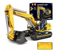 Mould King 13112 Remote Control Excavator Building Toy, APP Control Digger Kits, Construction Vehicles Model with Motor, STEM Engineering Toys for Adult