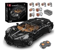 Mould King 13163 MOC Technique for Chiron Model Car APP Remote Controlled Electric Kit in Scale 1:8 Super Sports Car, Technology Mechanical Group Clamping Blocks Kit (3599 Parts)